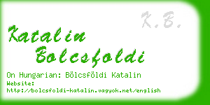 katalin bolcsfoldi business card